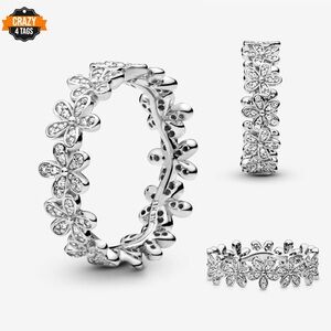 PANDORA Daisy Flower Ring, Size 8.5